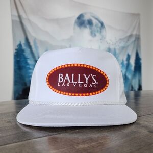 VTG Bally's Las Vegas White Snapback Hat OSFA
